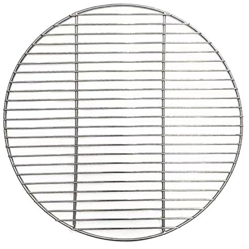 Puupaa 43-45cm Cooking Grate Grill Replacement Parts, Stainless Steel Round BBQ Grill Net Baking Tray Outdoor Barbecue Grate for Garden Picnic Beach Party(45cm)