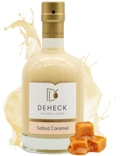 Salted Caramel Likör I fein salziger Karamell Sahnelikör I 17% vol. & 0,5 L | Deheck cremiger Sahnelikör Karamell & Salz I cremiger Dessert-Likör Salz-Karamell I mit Meersalz im Likör verfeinert