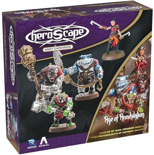 Renegade | Heroscape: Age Of Annihilation Crimson Widow And Dreadnoughts Of Caraway Cavern | Army Expansion | 2-4 Players | 30-90 Minutes