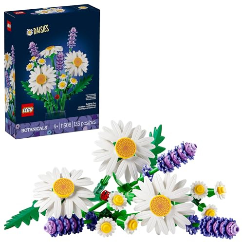 LEGO Botanicals Daisies Building Toy - Artificial Flowers Crafting Kit for Girls & Boys, Ages 9+ - Kids Room Decor for Book Shelf or Desk - Gift Idea for Birthdays - 11508