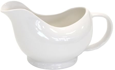 Oversized Ceramic Gravy Boat, White - 1L