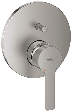 Grohe Lineare Einhand-Wannenbatterie Fertigmontageset kompatibel mit Rapido SmartBox supersteel 24064DC1