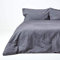 Homescapes 3-teiliges Leinen-Bettwäsche-Set dunkelgrau, 1 Bettbezug 240x220 cm & 2 Kissenbezüge 80x80 cm aus 60% Leinen und 40% Baumwolle