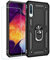 JOYTAG kompatibel für Coque Samsung A50,Etui + Film de Verre trempé magnétique Support Armure Robuste Antichoc Silicone TPU 360 degré Cas de téléphone de Voiture Bumper-Noir