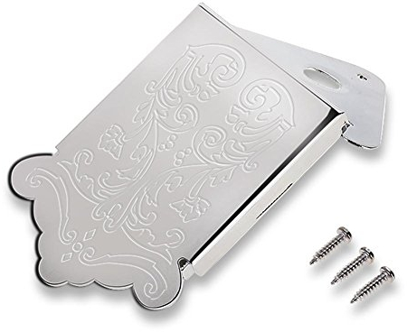 Bnineteenteam Mandolin Tailpiece Mandolin Metal Tailpiece Replacement Tailpiece Part with Screws(Silver)