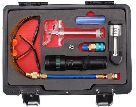 TOOLATELIER Coffret Outils pour la détection de fuites de gaz réfrigérant R12 R22 R134A des Circuits de climatisation Automobile