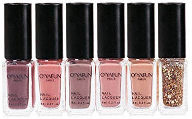 Clest F&H Ensemble de vernis à ongles (6 bouteilles)-Non-toxique écologique facile à décoller et à séchage rapide Vernis à ongles à base d'eau de longue durée-S611