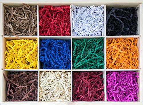 2 KG PresentFill® Füllmaterial Mandarin umweltfreundliches Polstermaterial aus 100% Recycling Papier für Geschenke Pakete Versand - Verpackungsmaterial zum Verpacken Füllen | Polstern I Deko