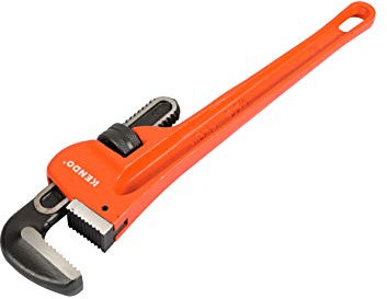 Kendo Rohrzange gross - Einhandrohrzange 18 - Länge: 450mm - Max. Maulweite: 76 mm - mit selbstreinigendem Schraubgewinde - Einhand Rohrzange gross für den Profi und Heimwerker - Gewicht 2500g