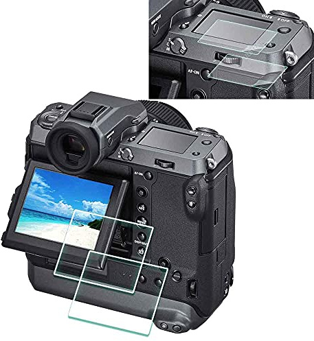 Screen Protector for Fujifilm GFX 100/GFX 100S LCD + PET Top Flim [2+2Pack], ULBTER 0.3mm 9H Härte für Fuji GFX 100 100S Gehärtetes Glas Anti-Scrach Anti-Fingerabdruck Anti-Bubble