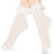 Boyiee Weiß Spitzen Knöchelsocken Rüschen Crew Söckchen Prinzessin Kleid Socken für Frauen Damen(Herz Stil)