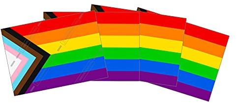 Pride Progress Sticker Paket (30, 50, 100, 300 oder 500 Stück) 7,4 x 5,2cm Aufkleber