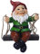 Dan&Dre Gartenzwerge Zwerg Harz Statuen Kreative süße Schaukel GNOME Fabelhafte dekorative Anhänger Weihnachten hängende Verzierung Indoor Outdoor