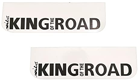 2 pezzi Paraspruzzi Parafanghi in Gomma Dura per Camion King of the Road SCANIA 60x18 cm Bianco