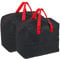 Ram® Black 2 x Large Christmas Tree Decorations Decor Tinsel Storage Bags Suitable For String Lights, Tinsel, Baubles Waterproof With Handles And Zip