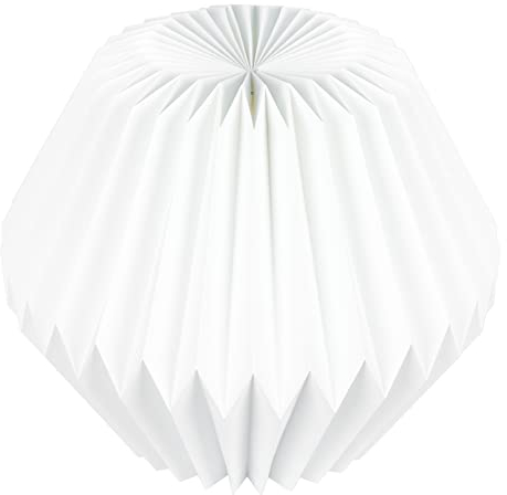 Lurrose Papier-Origami-Lampenschirm, weiß: Papier-Lampenschirm für LED-Licht, Hochzeit, Geburtstag, Party, Dekoration, Taillentrommel-Stil