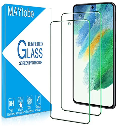MAYtobe 2 Pièces Verre Trempé pour Samsung Galaxy S21 FE 5G, Film Protection écran Sans Bulles, Dureté 9H, Anti-Rayures, Anti-Empreinte, Haut Définition Vitre Protection