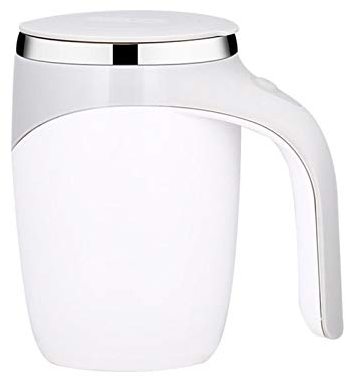 SUNERLORY Self Stirring Coffee Mug, Automatic Magnetic Stainless Steel Cup Hot Drink Mixer for Hot Cocoa,Chocolate,Mocha,Matcha,Milo, Fit Home Office Travel, 12.8oz