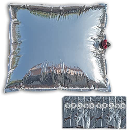 Baubar 10 x 15 L Wasserbeutel | BPA Frei | Wassersack mit Ablasshahn | Lagerung von 150L Trinkwasser zur Notfallvorsorge | Lebensmittelecht Behälter Kanister