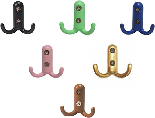 Ganchos De Pared Infantil Coloridos Pequeño Perchero Ganchos Individual Metálico Decoración Cuarto De Los Niños Gancho Para Abrigos Toallas Llaves Saco Bolso 6 Pcs, B