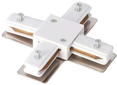 EDO - SEVA Schienensystem Rail - Kreuzverbinder X für Decken-Stromschiene Weiß – Verbindung vom Typ X für 1-phasige Lichtschiene – SEVA X Connector White, Schienenbeleuchtung