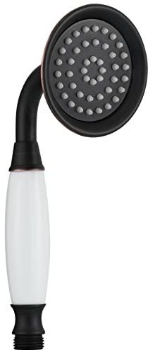 Tecmolog Handbrause Duschkopf Retro Nostalgie Messing Dusche Head Brausekopf Öl Geriebene Bronze, BS126R