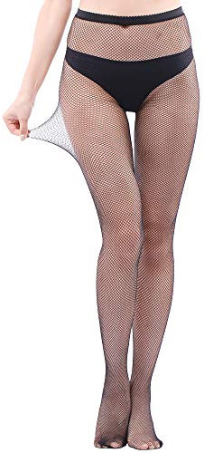 EVERSWE Sexy Elastisch Hohe Taille Strumpfhosen Netzstrümpfe Schenkelhohe Strümpfe Strumpfhosen für Damen (1P Mini, S-M)