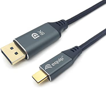 Equip 133421 Câble USB-C vers DisplayPort de qualité supérieure M/M 1,0 m 8 K/60 Hz