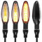 evermotor Universal 12V 4 Stück E32 LED Motorrad Laufeffekt Blinker Aluminiumschale mit schöner Oberflächenbehandlung IP67 Wasserdicht E Geprüft