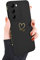 Newseego Handyhülle Kompatibel mit Samsung Galaxy S23 Plus 5G Hülle Frauen Mädchen, Gold Herz Muster Weich Flüssigsilikon Hülle Niedlich Herz Rand Kamera Schutzhülle für Samsung S23 Plus-Schwarz