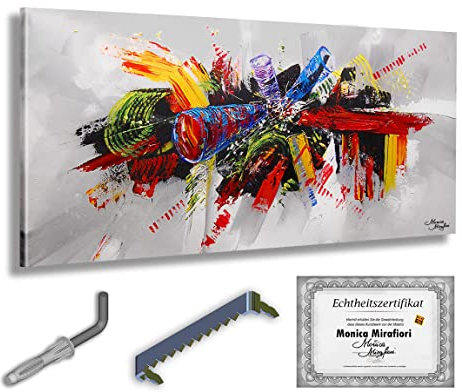 Monica Mirafiori I 100% HANDGEMALT I Gemälde Paradox 140x70cm | Gemälde Handgemalt | Acrylgemälde | Sehr Großes Acrylbild I Moderne Kunst I Kunstbilder