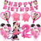 Geburtstagsdeko Minnie 2 Jahr, 23 Stück Minnie Luftballon 2 Jahre Geburtstag, Minnie Luftballons Geburtstag, Geburtstagsdeko 2 Jahre Mädchen, Minnie Birthday Party Supplies Geburtstagsdeko Mädchen