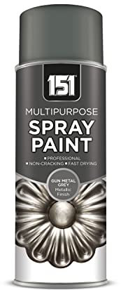 Inspired Essentials Multi-Purpose Spray Paint 400ml for Metal, Wood, Plastic, Walls, Aerosol Spray with Perfect Finish (Gun Metal Grey, Pack of 1)