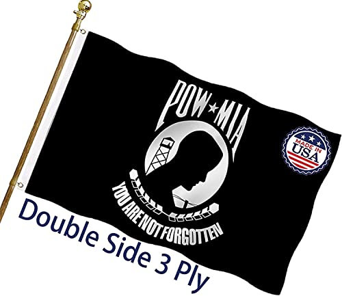 Doppelseitige Pow-Mia-Flagge, 1.5x2.4 m, strapazierfähig, Polyester, Militärflaggen, 3-lagig, Pow Mia-Banner,You are Not Forgotten War Flags
