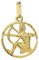 NKlaus Schutze Sternzeichen 585 Gelb Gold 14 Karat 15mm Kettenanhänger Horoskop Zodiak 13326