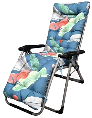 Morbuy Deckchair Auflagen für Gartenliegen, Sonnenliege Kissen Garten Innenhof Gepolstertes Bett Relax-Liegestuhl Sitzauflage für Deckchair, Innen, Außen (53x170x8cm,Bananenblatt)