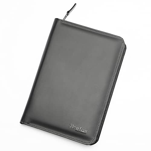 2befair Bordmappe Made in Germany, nachhaltige Dokumentenmappe aus veganem Apfelleder, für das Road Assistance Heft und mehr, Zubehör fürs Auto, schwarz