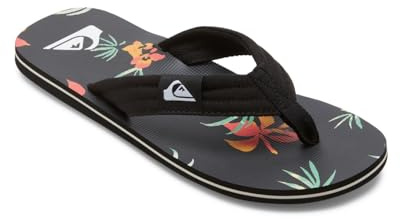 Quiksilver Men's Molokai Layback Ii Sandal, Black/Orange/Green, 5.5 UK