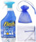Flash Sparkling Bathroom, Antibacterial Cleaning Spray Wipe-Done, 800ml, White Blossom Fragrance + for You: Cleaning Cloth + Organza Small Bag