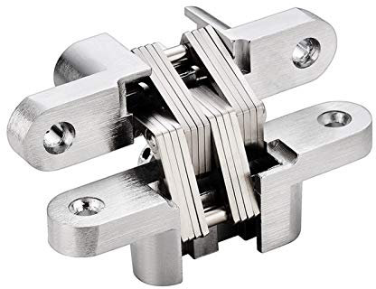 2 pz Cerniere In Acciaio Inox 304 Cerniera A Scomparsa Intarsio Invisibile Pieghevole Cerniera Della Porta Ferramenta for Mobili Da Cucina (Size : 25X117MM)