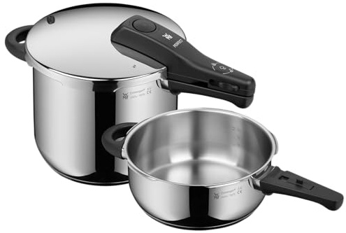 WMF Perfect 0790469990 Schnellkochtopf, 2-teiliges Set, 6,5 l + 3 l