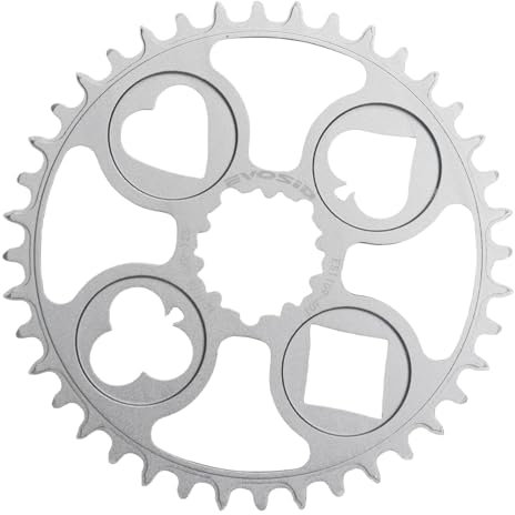 EVOSID Rennrad-Kettenblatt, 40T/42T, gekröpft, 3 mm, schmales breites Kettenblatt, Direktmontage, Kettenblatt, 8–12 Gänge, für SRAM GXP Kurbelgarnitur (Silber, 42T)