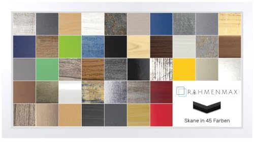 MDF Rahmen Skane für Bild 50x150cm Weiss Hochglanz mit Acrylglas