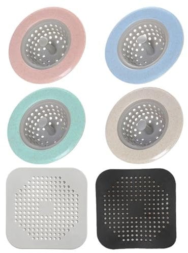 4 Pieces Kitchen Sink Strainer, 2 Pieces Silicone Drain Pad, Silicone Sink Strainer, Kitchen Sink Cover, Plug Hole Strainer, Mesh Sink Strainer