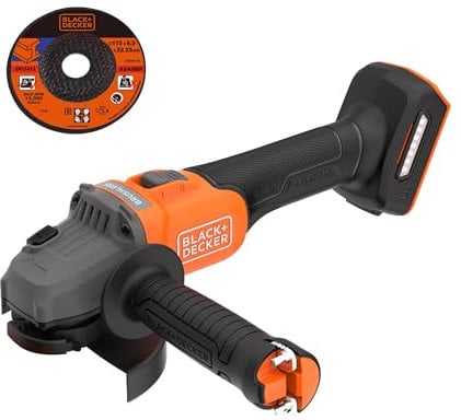 BLACK+DECKER Smerigliatrice a Batteria senza Spazzole da 18 V, 115 cm, Nuda, BCG6L8N-XJ