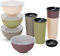 Greentainer Unbreakable Large Cereal Bowl & Cup Set with Lids, Plastic Lightweight Bowl and cup Sets 4 - Dishwasher & Microwave Safe, Camping Tableware, Service for 4