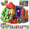 Annexfun Magnetic Blocks - 150PCS Magnetic Building Blocks Forest Portal Building Cubes Toys Montessori Toddler Birthday Gifts -STEM Construction Toys for Kids Ages 3 4 5 6 7 8 9
