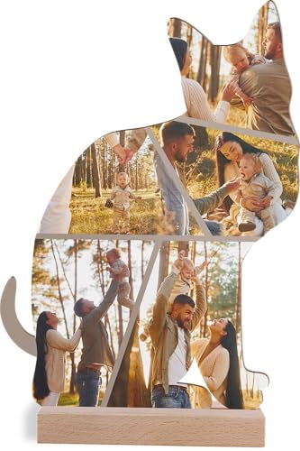 Generisch Katzen Geschenk personalisiert - Foto Geschenk Holzbild - Steck, Katze, Katzenmama, Katzenhalterin, Katzenhalter, Katzenpapa