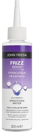 John Frieda Miraculous Recovery Silk Drench Smoothing Water, Lamellar Water for Frizzy Hair, 200ml