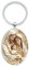 Distrigeek porte-clés religieux la Vierge Marie et Jésus Christ porte-clés de la Nativité médaillon style vintage ovale cabochon en métal pour femme pour homme porte-bonheur pour chrétien catholique